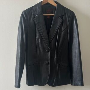 Danier Black Leather Blazer
